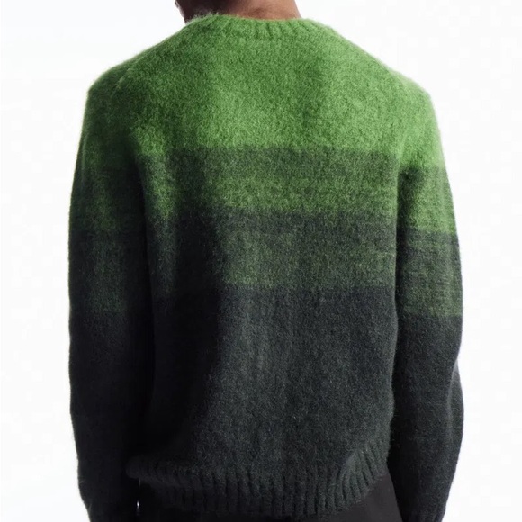 COS mohair blend green ombre sweater - Picture 3 of 5